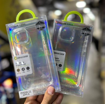 قاب کریستالی پشت طلقی دکمه فلزی Unique Case برای iPhone 12/12pro
