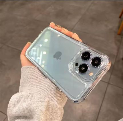 قاب کریستالی پشت طلقی دکمه فلزی Unique Case برای  iPhone 11Promax