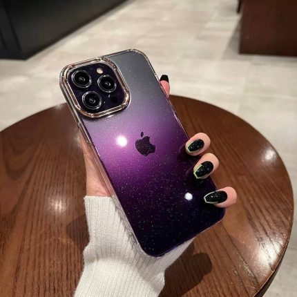 قاب گوشی موبایل شفاف اکلیلی دو رنگ Magic Mask برای iPhone 13