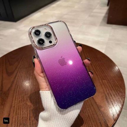 قاب گوشی موبایل شفاف اکلیلی دو رنگ Magic Mask برای iPhone 12Promax