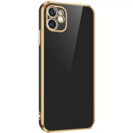 قاب گوشی iPhone 11 آیفون ژله ای مای کیس Gold Line دور طلایی با محافظ لنز