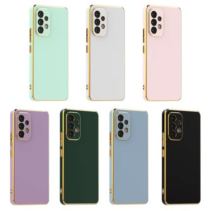 قاب مای کیس سامسونگ Galaxy A13 4G دور طلایی الکتروپلیتینگ